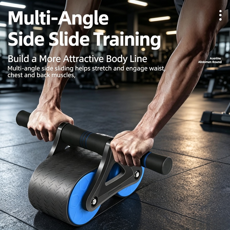 Ab Roller Wheel With Elbow Support - Automatycznie odbijający się podwójny wałek do